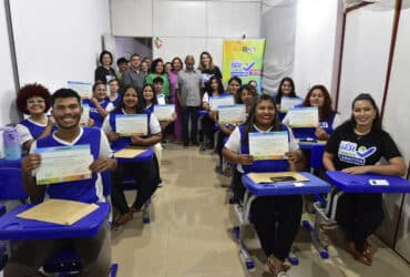 Alunos do curso de Assistente Administrativo formam pelo Programa SER Família Capacita, em Chapada dos Guimarães - Foto por: Josi Dias