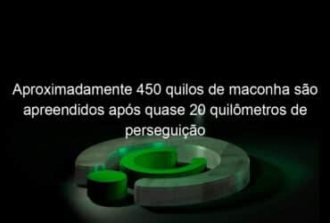 aproximadamente 450 quilos de maconha sao apreendidos apos quase 20 quilometros de perseguicao no oeste catarinense 773149