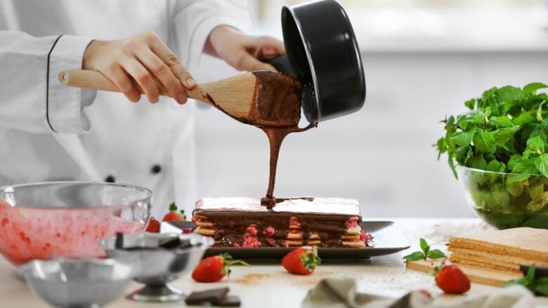 bolo de laranja com chocolate