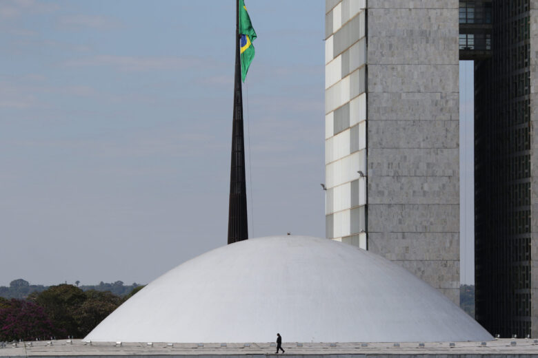 Palácio do Congresso Nacional na Esplanada dos Ministérios em Brasília