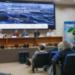 Brasília, DF 25/09/2023 A ministra do Meio Ambiente e Mudança do Clima, Marina Silva, abre o Seminário de Desenvolvimento das Definições Estratégicas para o Planejamento Espacial Marinho da Amazônia Azul, no auditório do Ibama Foto: Fabio Rodrigues-Pozzebom Por: Fabio Rodrigues-Pozzebom/ Agência Brasil