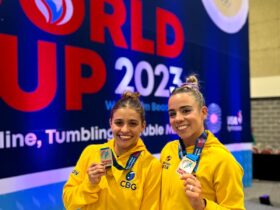 brasileiras sao prata na copa do mundo de ginastica de trampolim