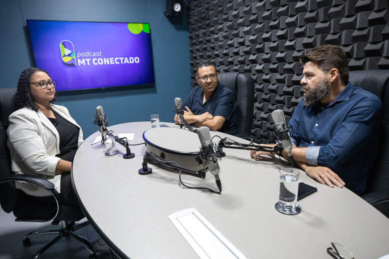 Podcast MT Conectado sobre as obras do BRT  - Foto por: Michel Alvim/Secom-MT