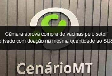 camara aprova compra de vacinas pelo setor privado com doacao na mesma quantidade ao sus 1030575 -CenárioMT