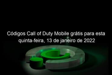 codigos call of duty mobile gratis para esta quinta feira 13 de janeiro de 2022 1102962