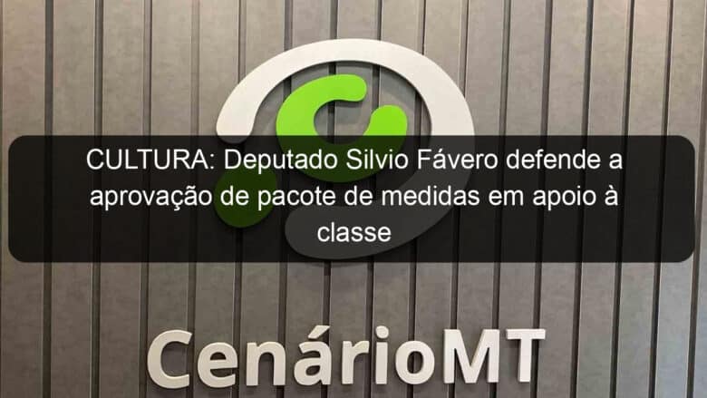 cultura deputado silvio favero defende a aprovacao de pacote de medidas em apoio a classe artistica 917236