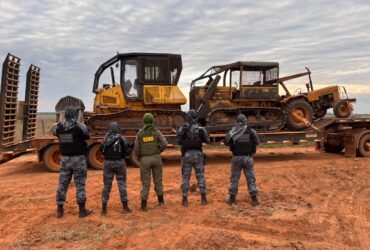 Nova fase da Operação Amazônia que resultou na apreensão de equipamentos e outros bens e na aplicação de multa no valor total de R$ 20,7 milhões.               Crédito - Sema-MT