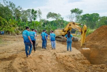 equipes do planejamento e engenharia realizam visita tecnica em obras da prefeitura