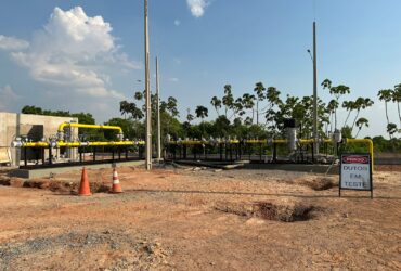 Obras do City Gate do gasoduto, no Distrito Industrial de Cuiabá              Crédito - Fernanda Trindade