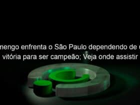 flamengo enfrenta o sao paulo dependendo de uma vitoria para ser campeao veja onde assistir 1017639