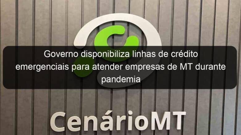 governo disponibiliza linhas de credito emergenciais para atender empresas de mt durante pandemia 909282