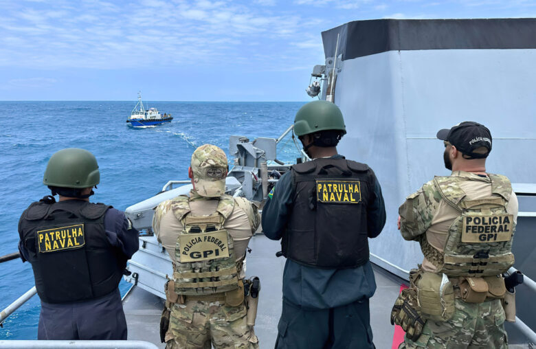 19/09/2023, Ação da Marinha e da PF apreende 4,5 toneladas de cocaína na costa de Pernambuco. Foto: Agência Marinha de Notícias