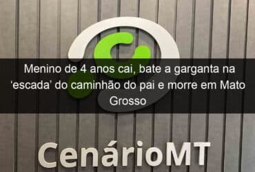 menino de 4 anos cai bate a garganta na escada do caminhao do pai e morre em mato grosso 992794