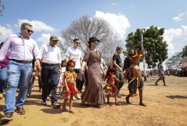 Chegada da primeira-dama Virginia Mendes na aldeia Meruri - General Carneiro  - Foto por: Jana Pessôa