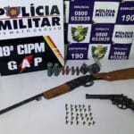 pm prende dupla por porte ilegal de arma de fogo apreende revolver e espingarda capa 2023 06 05 2023 06 05 1195334829