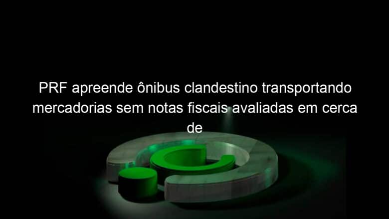 prf apreende onibus clandestino transportando mercadorias sem notas fiscais avaliadas em cerca de r 1 mi 792479