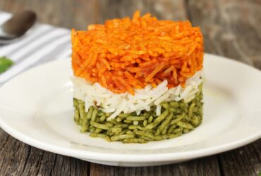 receita de arroz colorido