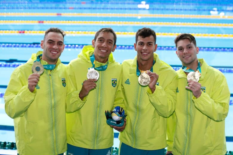 Santiago 2023, Brasil, revezamento 4x200 m masculino, natação Por: Satiro Sodré/SSPress/CBDA/Direitos Reservados