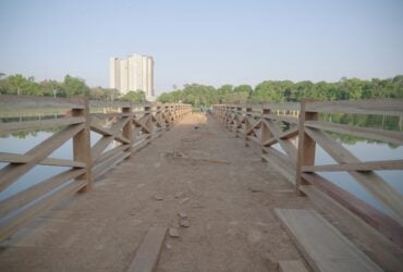 secretaria de obras avanca em revitalizacao do lago ernani jose machado