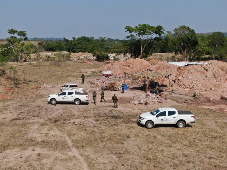 Fiscalização da Sema-MT com o apoio do Bope realizada no município de Colíder.               Crédito - Sema-MT