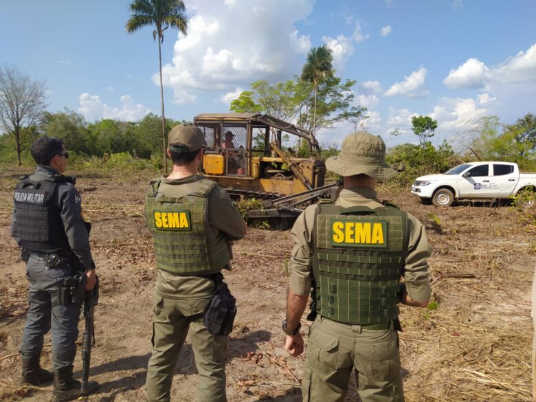 Operação Amazônia realizada pela regional de Confresa da Sema              Crédito - Sema-MT