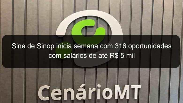 sine de sinop inicia semana com 316 oportunidades com salarios de ate r 5 mil 935336