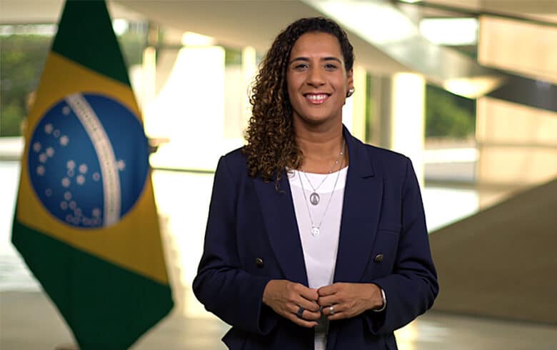 Ministra da Igualdade Racial, Anielle Franco, faz pronunciamento à nação sobre o Dia da Consciência Negra, celebrado no dia 20 de novembro. Foto: Divulgação/MIR