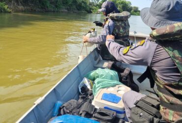 A intensificação da fiscalização, por terra e água, é parte dos esforços contínuos da Sema-MT para proteger a fauna aquática durante o período de “subida do peixe”.               Crédito - Sema-MT