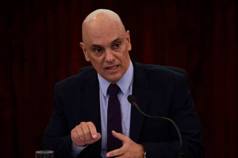 Brasília (DF), 04/10/2023 - O presidente do Tribunal Superior Eleitoral (TSE), Alexandre de Moraes, durante cerimônia de abertura do Ciclo de Transparência – Eleições 2024. Foto: Marcelo Camargo/Agência Brasil