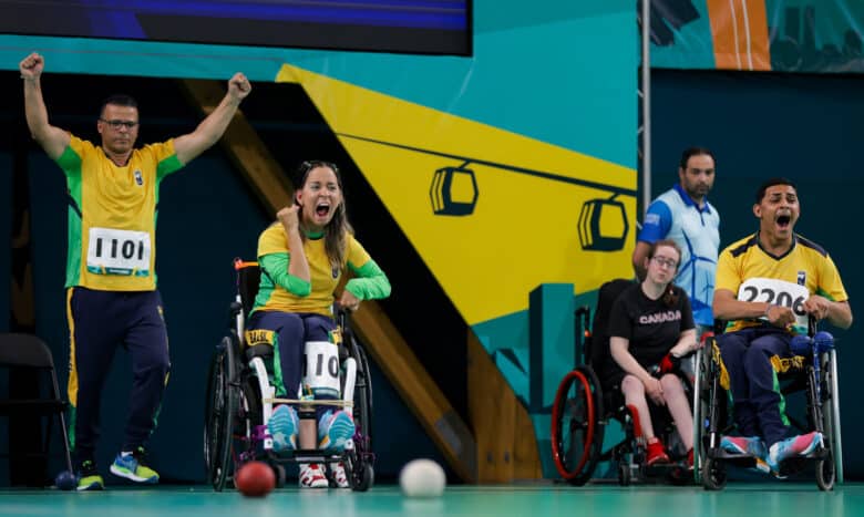 Brasil é ouro por equipes no Parapan de Santiago - ANDREZA DE OLIVEIRA - BRA x CAN - Parapan Santiago 2023 - Competição de Bocha - Equipe - BC1/BC2- em 25/11/2023 Por: Ana Patricia/CPB/Direitos Reservados