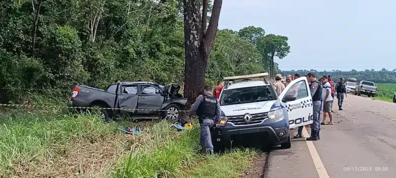 Tragédia na MT-423: Acidente fatal entre Sinop e Cláudia tira a vida de dois homens Foto: Bianca Janazzi/TV Centro América