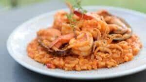 Risoto de camarão