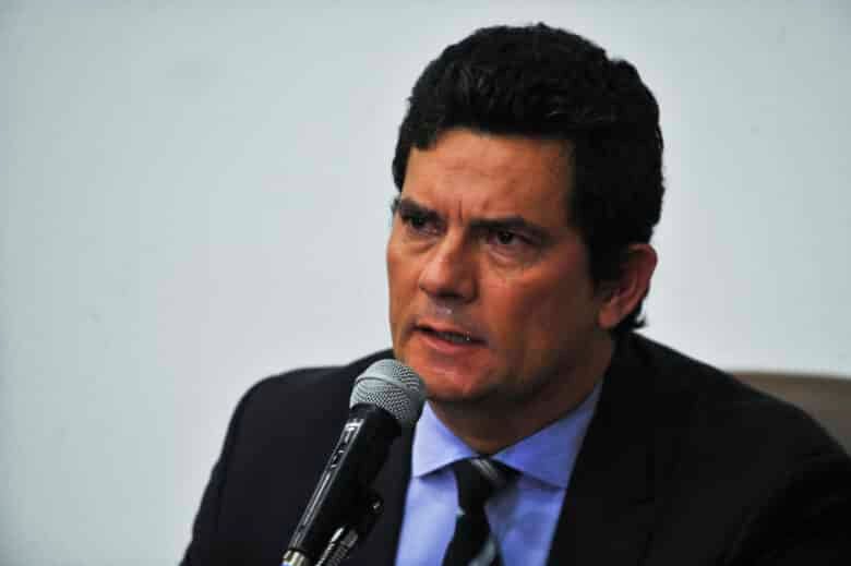 O ministro da Justiça e Segurança Pública, Sergio Moro, fala à imprensa Por: Marcello Casal JrAgência Brasil