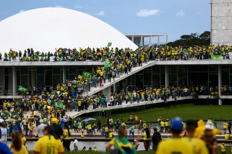 Manifestantes invadem Congresso, STF e Palácio do Planalto. Por: Marcelo Camargo/Agência Brasil