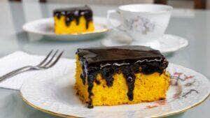 Bolo de cenoura de liquidificador