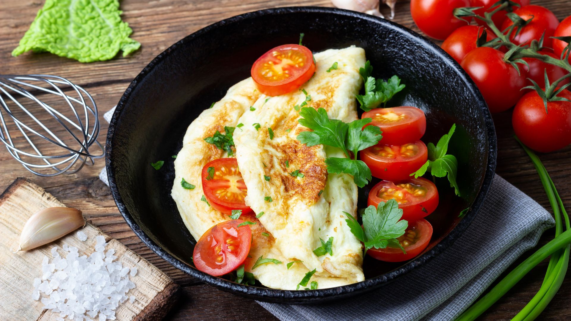 Receita de omelete recheado