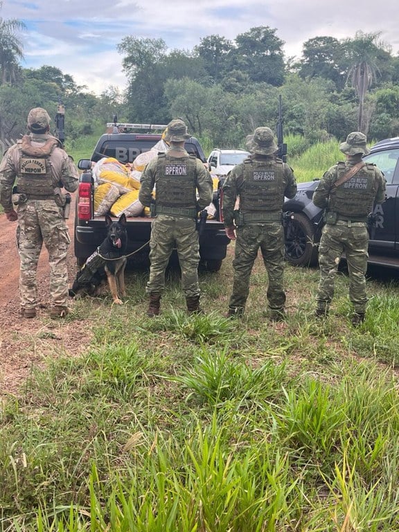 PF e Batalhão de Polícia de Fronteira apreendem mais de 400kg de agrotóxicos - Foto: Divulgação/PF