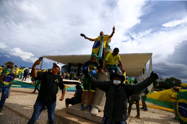 Manifestantes invadem Congresso, STF e Palácio do Planalto. Por: Marcelo Camargo/Agência Brasil