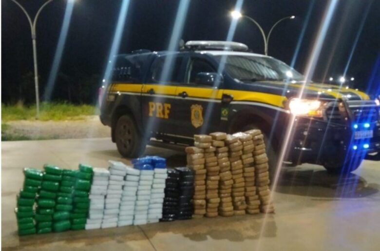 PRF, Tráfico de drogas, Comodoro, Mato Grosso, BR-174, Motor elétrico, Maconha, Cocaína, Pasta base de cocaína, Prisão, Delegacia de Polícia Judiciária Civil