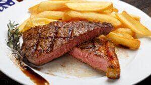 Receita de bife com batata frita