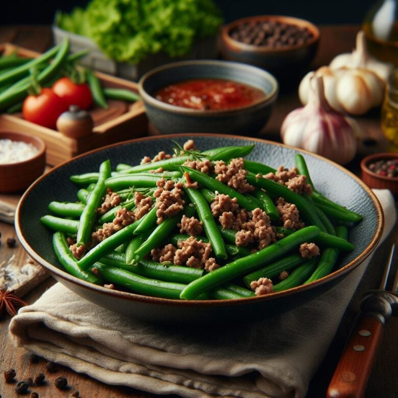 Receita de vagem com carne moída