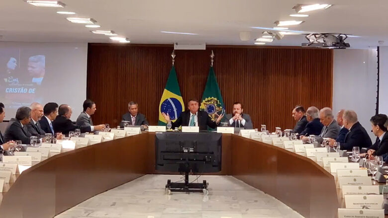 Brasília – Bolsonaro realizou, em julho de 2023, reunião ministerial onde defendeu golpe de Estado. Imagem: Divulgação