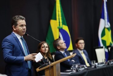 Em seu discurso, o governador também destacou a importância da independência dos três poderes.               Crédito - Mayke Toscano/Secom-MT