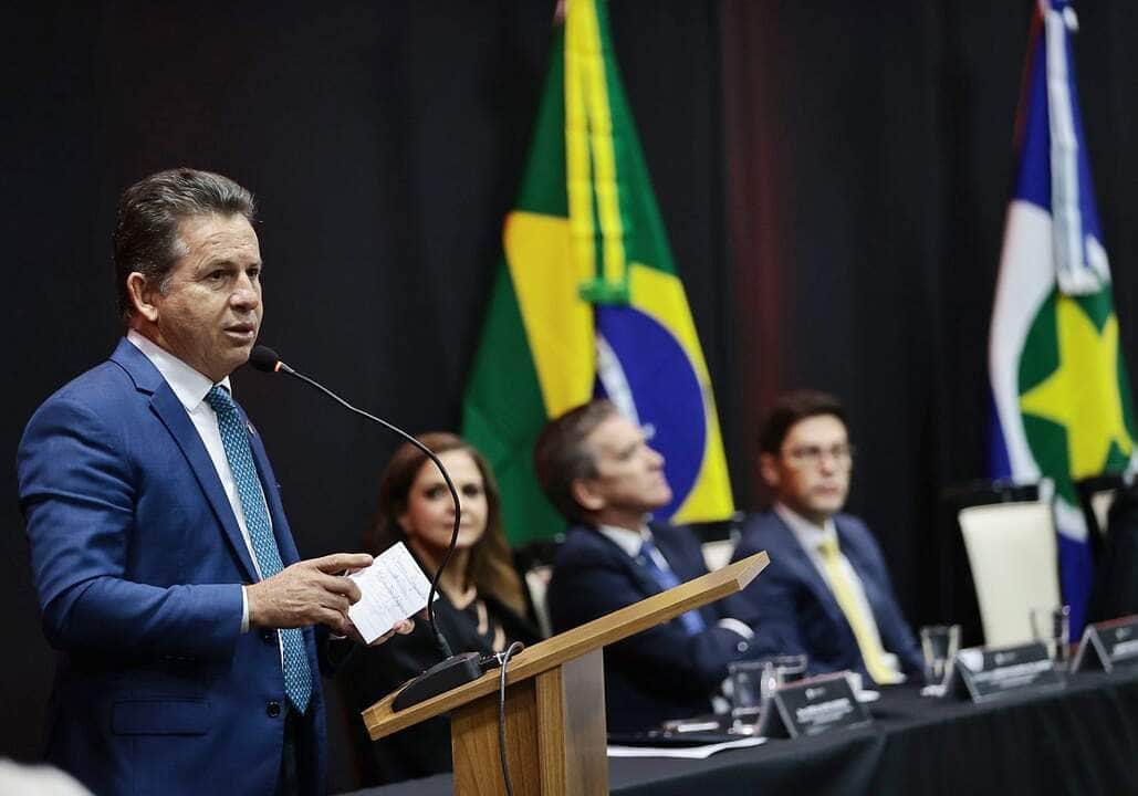 Em seu discurso, o governador também destacou a importância da independência dos três poderes. Crédito - Mayke Toscano/Secom-MT