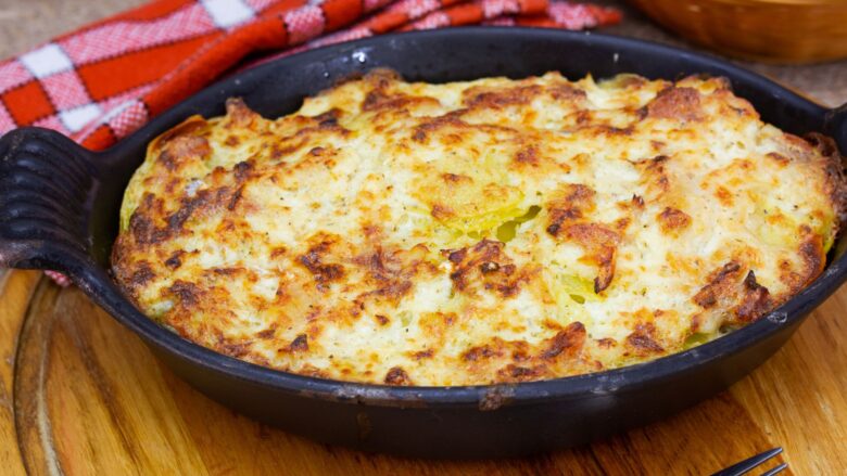 Receita de bacalhau gratinado