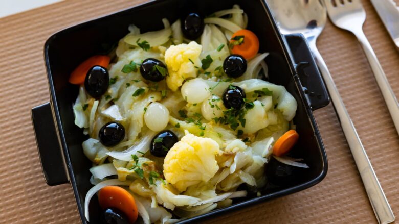 Receita de salada de bacalhau