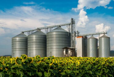 Silo de grãos em campo - Fotos do Canva