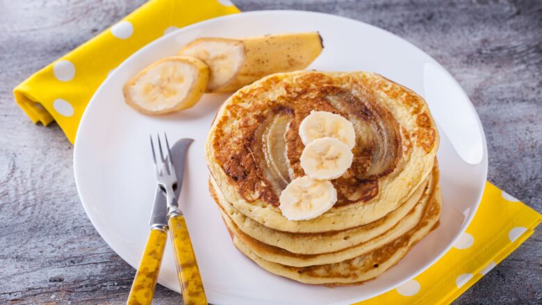 Receita de panqueca de banana