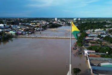 Enchentes no Acre: novo boletim indica que, em Rio Branco, o rio apresenta sinais de estabilização - Foto: Alison Rodrigues