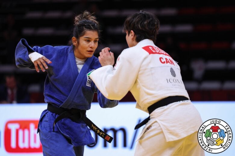 Jéssica Lima, prata no Grand Slam de Antália 2024 Por: Tamara Kulumbegashvili/IJF/Direitos Reservados